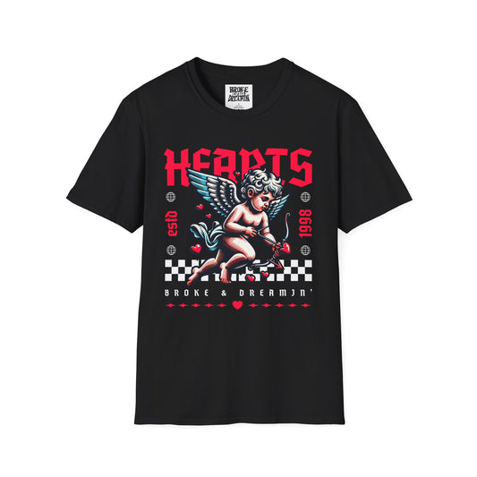 "Hearts” Unisex T-Shirt - Broke & Dreamin' T-Shirts