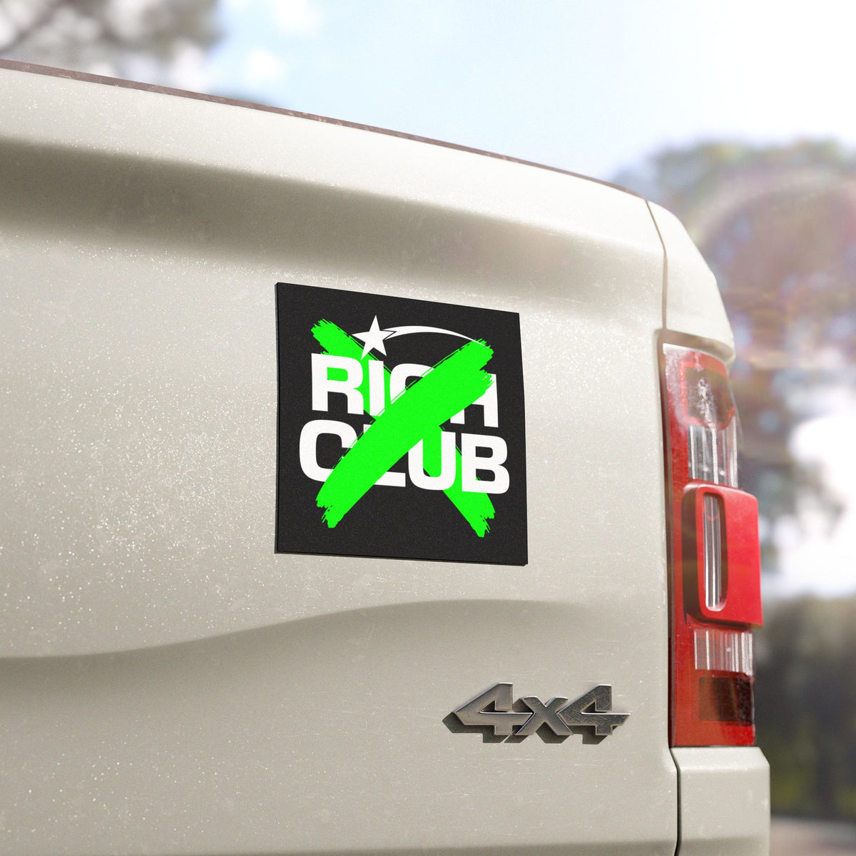 "Rich Club” Green Logo Car Magnet - Broke & Dreamin' Magnets