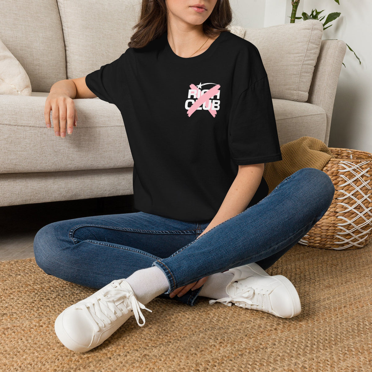 "Rich Club" Pink Logo Unisex T-Shirt - Broke & Dreamin' T-Shirts