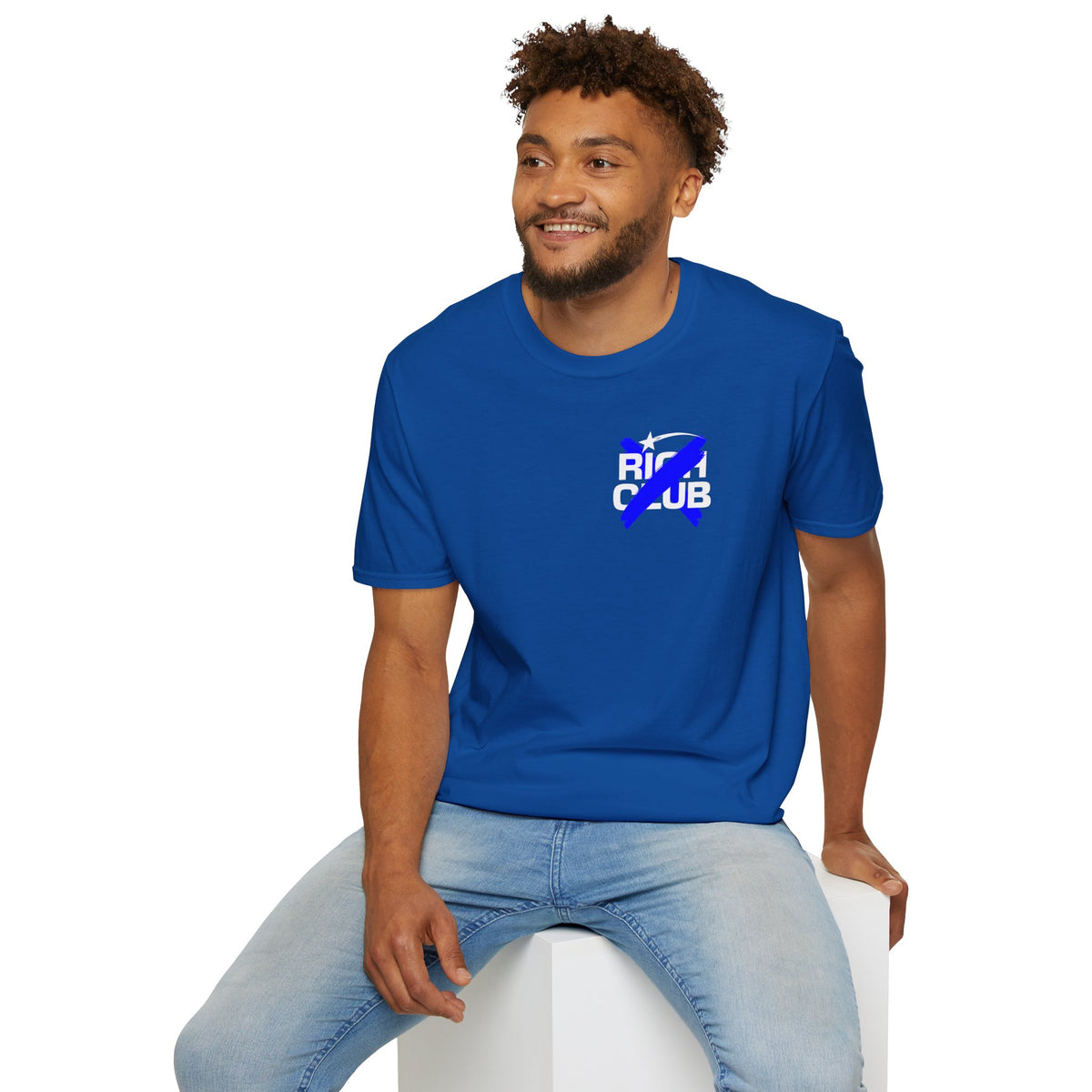 "Rich Club" Blue Logo Unisex T-Shirt - Broke & Dreamin' T-Shirts