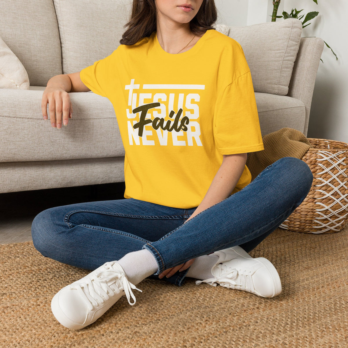 "Jesus Never Fails” Unisex T-Shirt - Broke & Dreamin' T-Shirts
