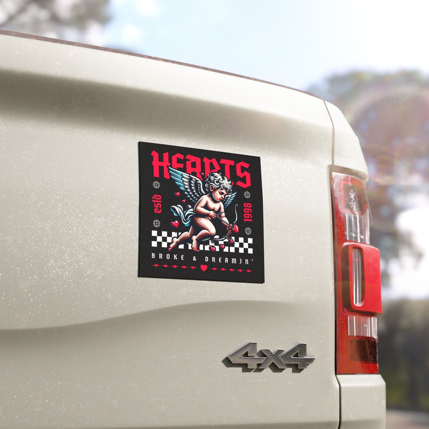 “Hearts” Car Magnet - Broke & Dreamin' Magnets