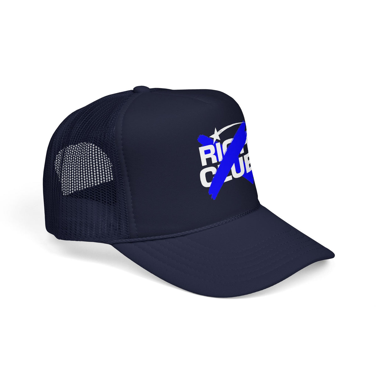 "Rich Club" Blue Logo Unisex Foam Trucker Hat - Broke and Dreamin' Hats