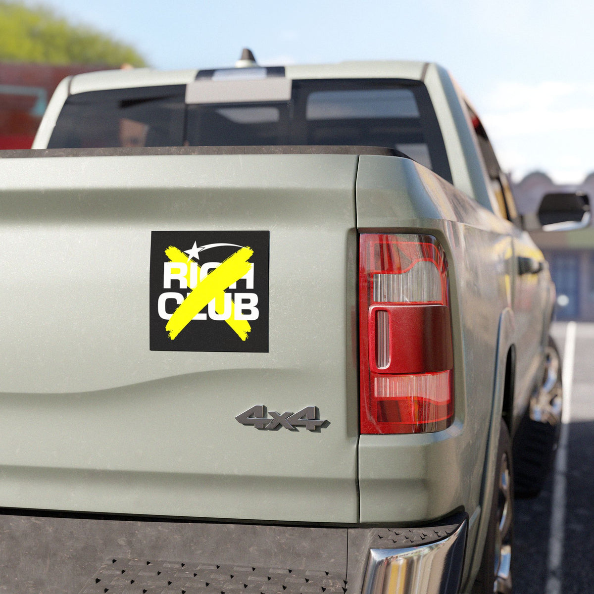 "Rich Club” Yellow Logo Car Magnet - Broke & Dreamin' Magnets