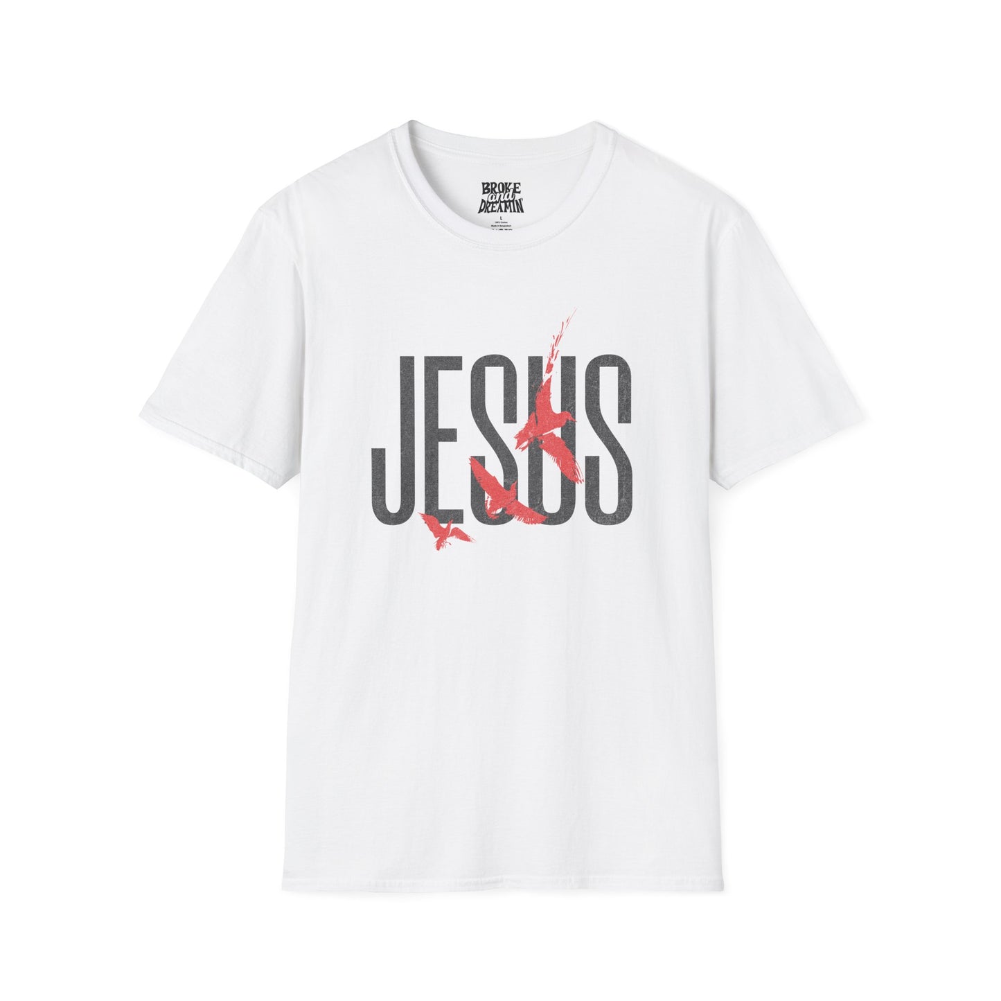"Jesus Red Logo” Unisex T-Shirt - Broke & Dreamin' T-Shirts