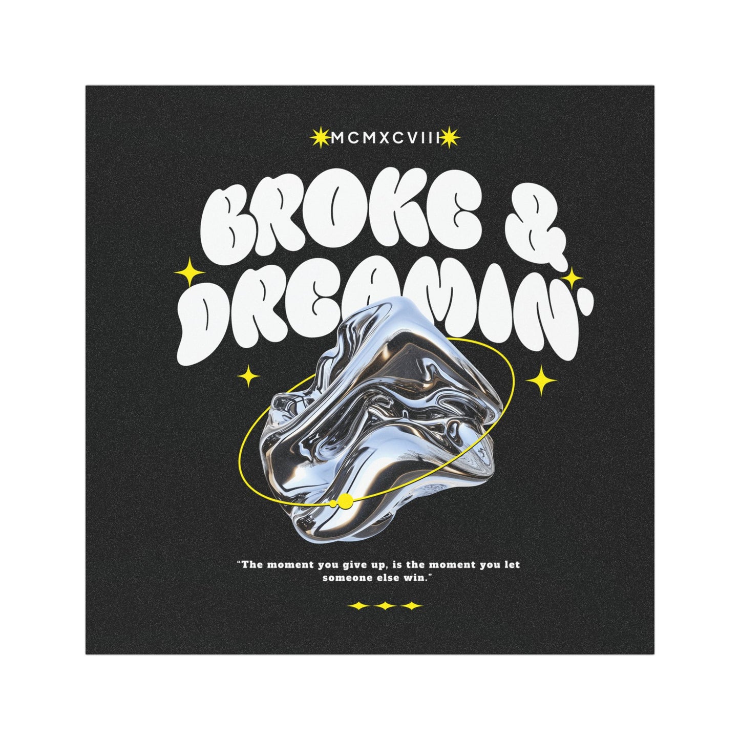 "Chrome” Car Magnet - Broke & Dreamin' Magnets