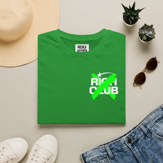 "Rich Club" Green Logo Unisex T-Shirt - Broke & Dreamin' T-Shirts
