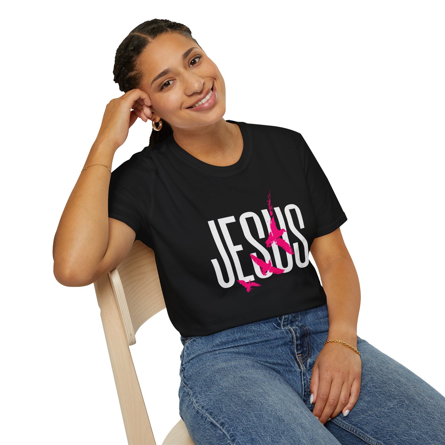 "Jesus Pink Logo” Unisex T-Shirt - Broke & Dreamin' T-Shirts