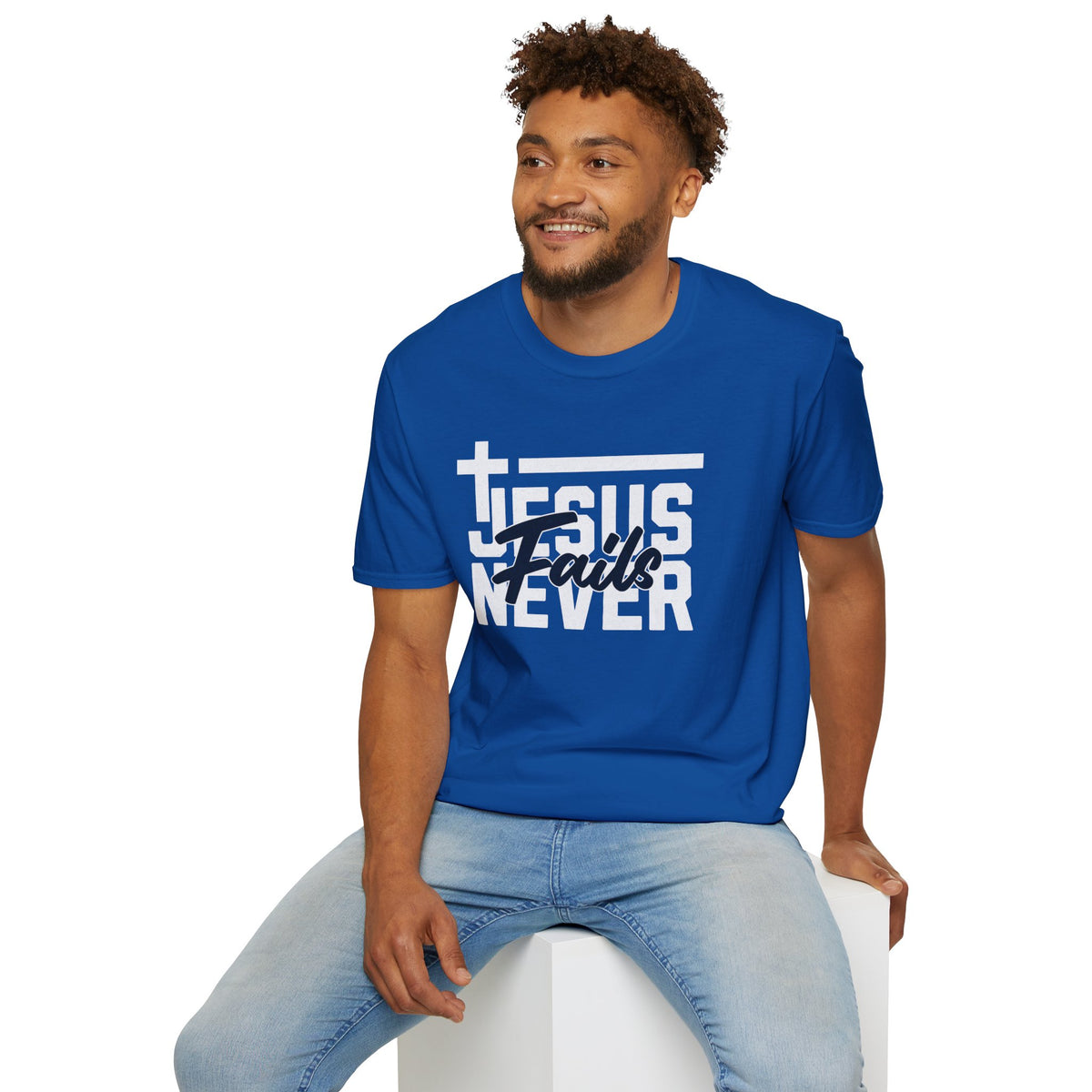 "Jesus Never Fails” Unisex T-Shirt - Broke & Dreamin' T-Shirts
