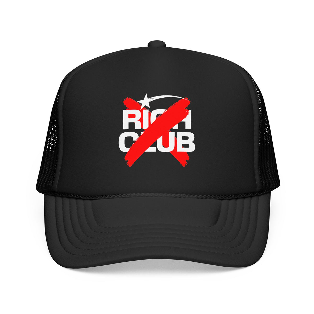 "Rich Club" Red Logo Unisex Foam Trucker Hat - Broke and Dreamin' Hats