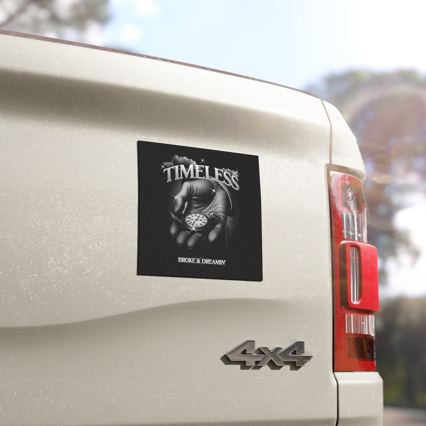 "Timeless” Car Magnet - Broke & Dreamin' Magnets