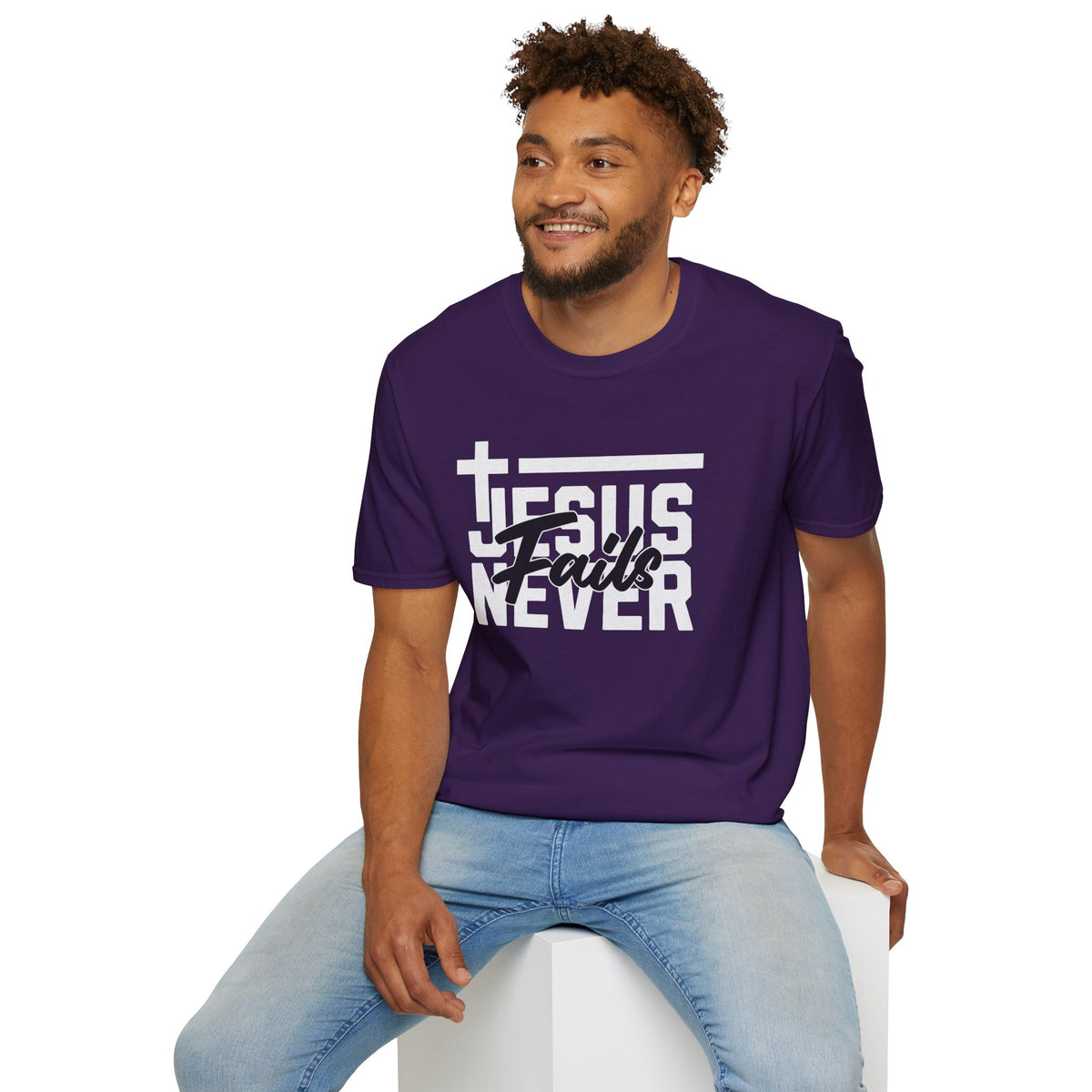 "Jesus Never Fails” Unisex T-Shirt - Broke & Dreamin' T-Shirts