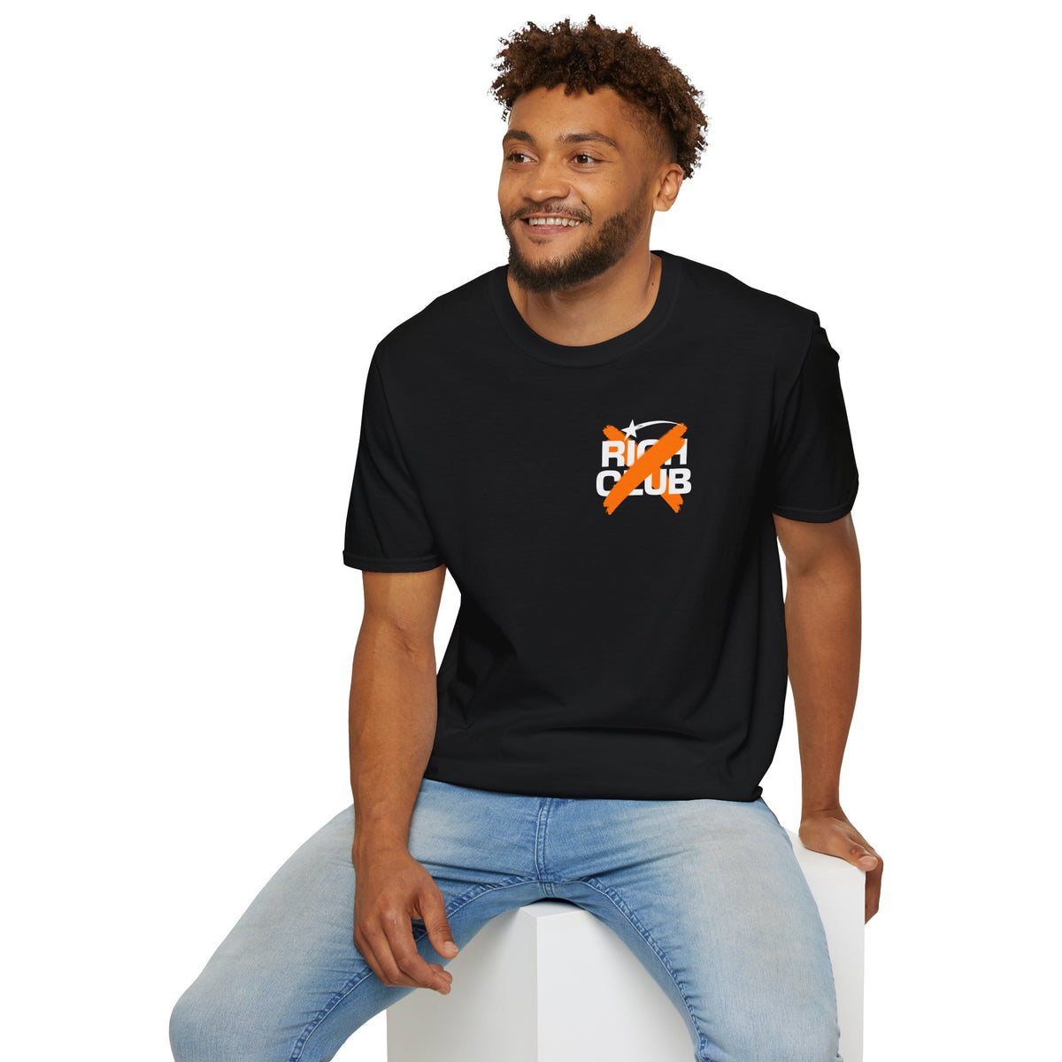 "Rich Club" Orange Logo Unisex T-Shirt - Broke & Dreamin' T-Shirts