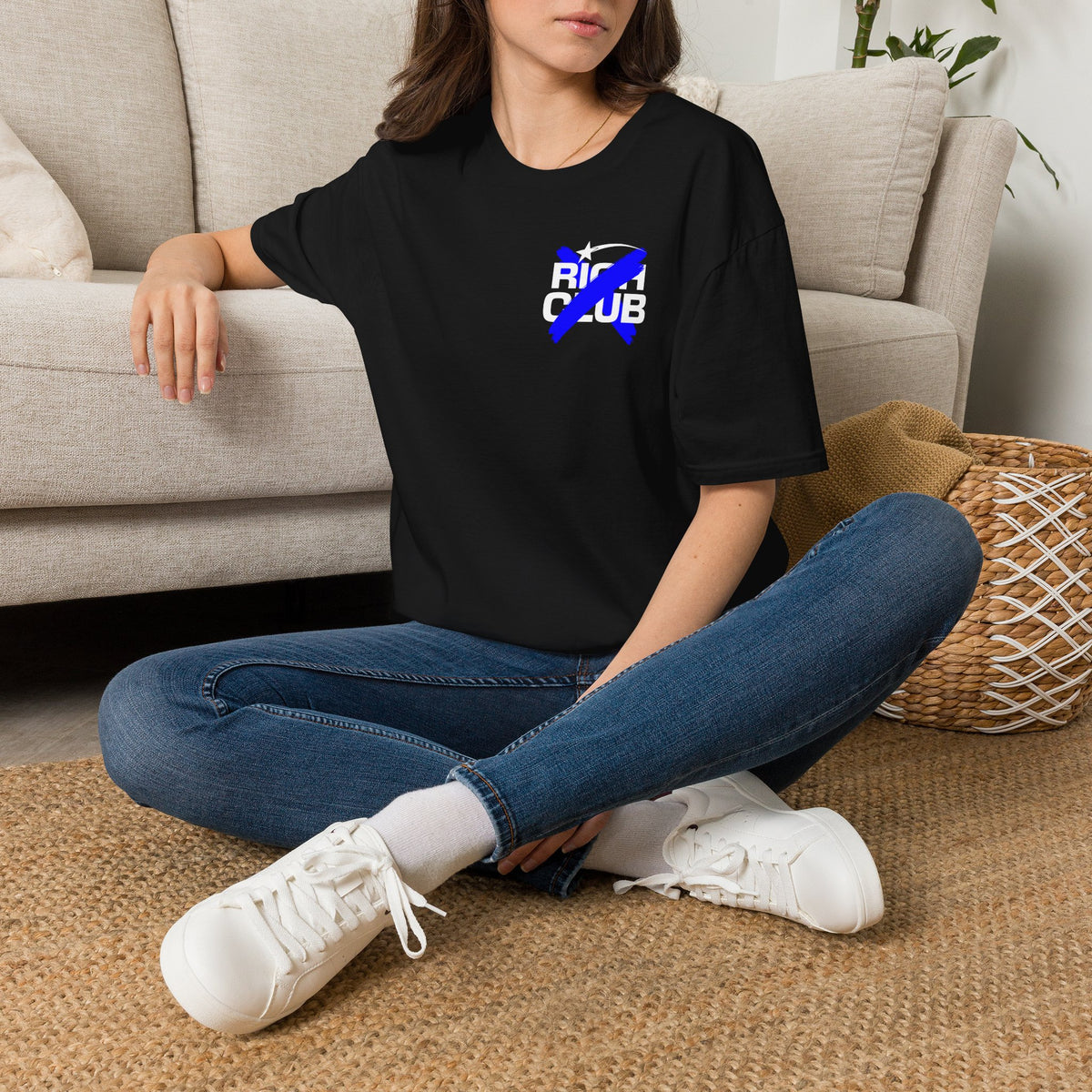 "Rich Club" Blue Logo Unisex T-Shirt - Broke & Dreamin' T-Shirts