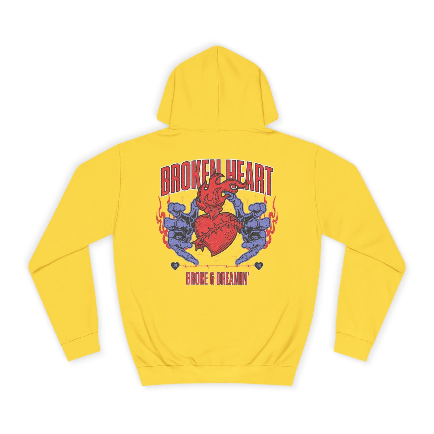 "Heartless" Unisex College Hoodie - Broke & Dreamin' Hoodies