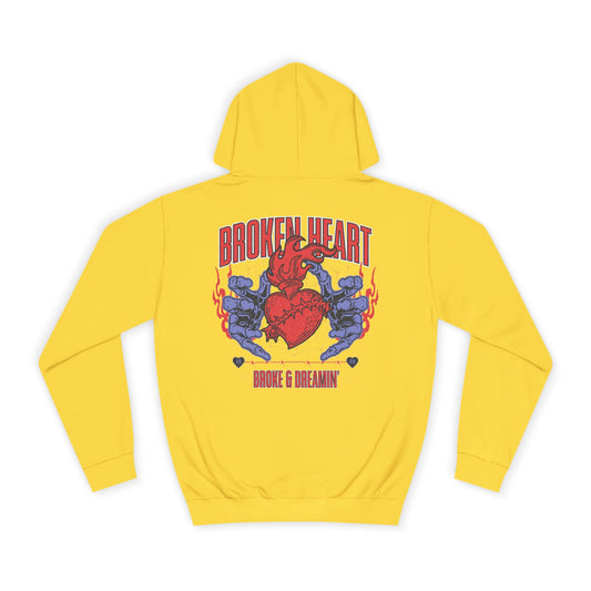 "Heartless" Unisex College Hoodie - Broke & Dreamin' Hoodies