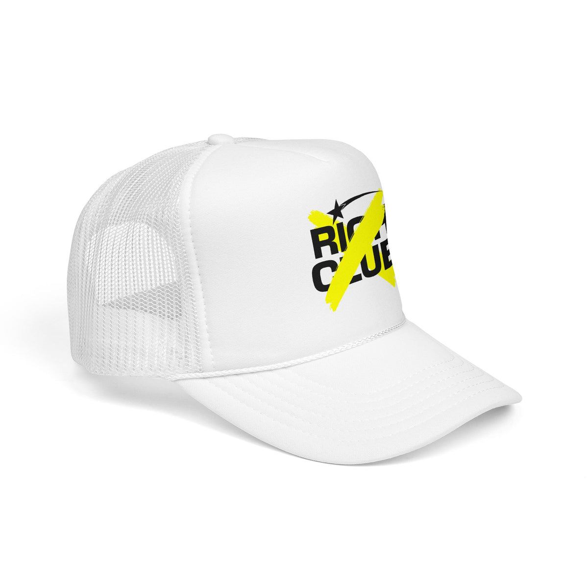 "Rich Club" Yellow Logo Unisex Foam Trucker Hat - Broke and Dreamin' Hats