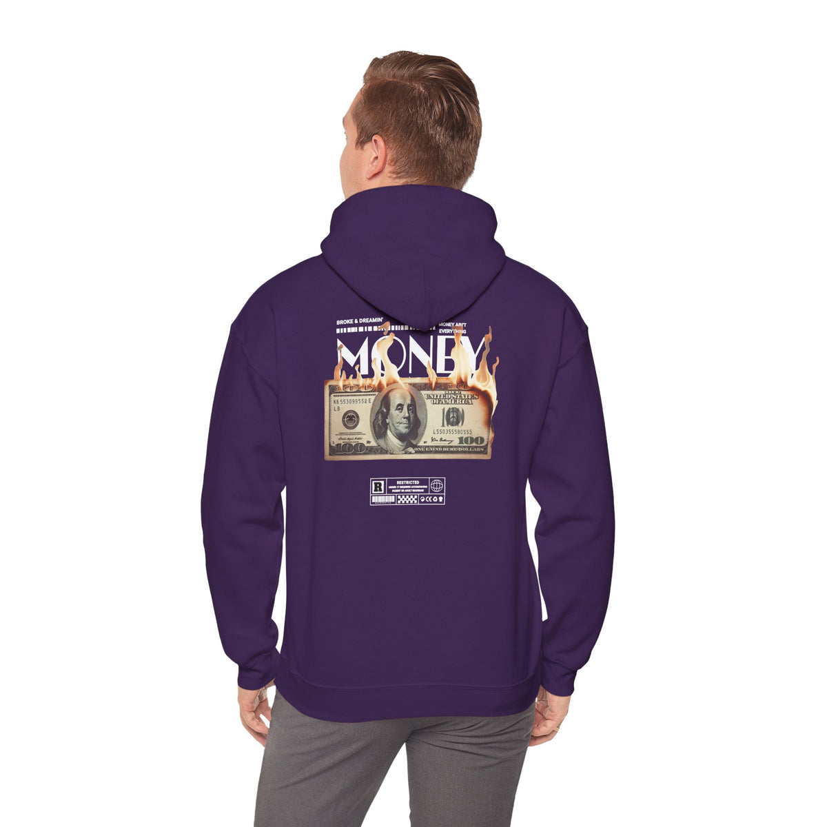 "Money Ain't Everything" Unisex College Hoodie - Broke & Dreamin' Hoodies