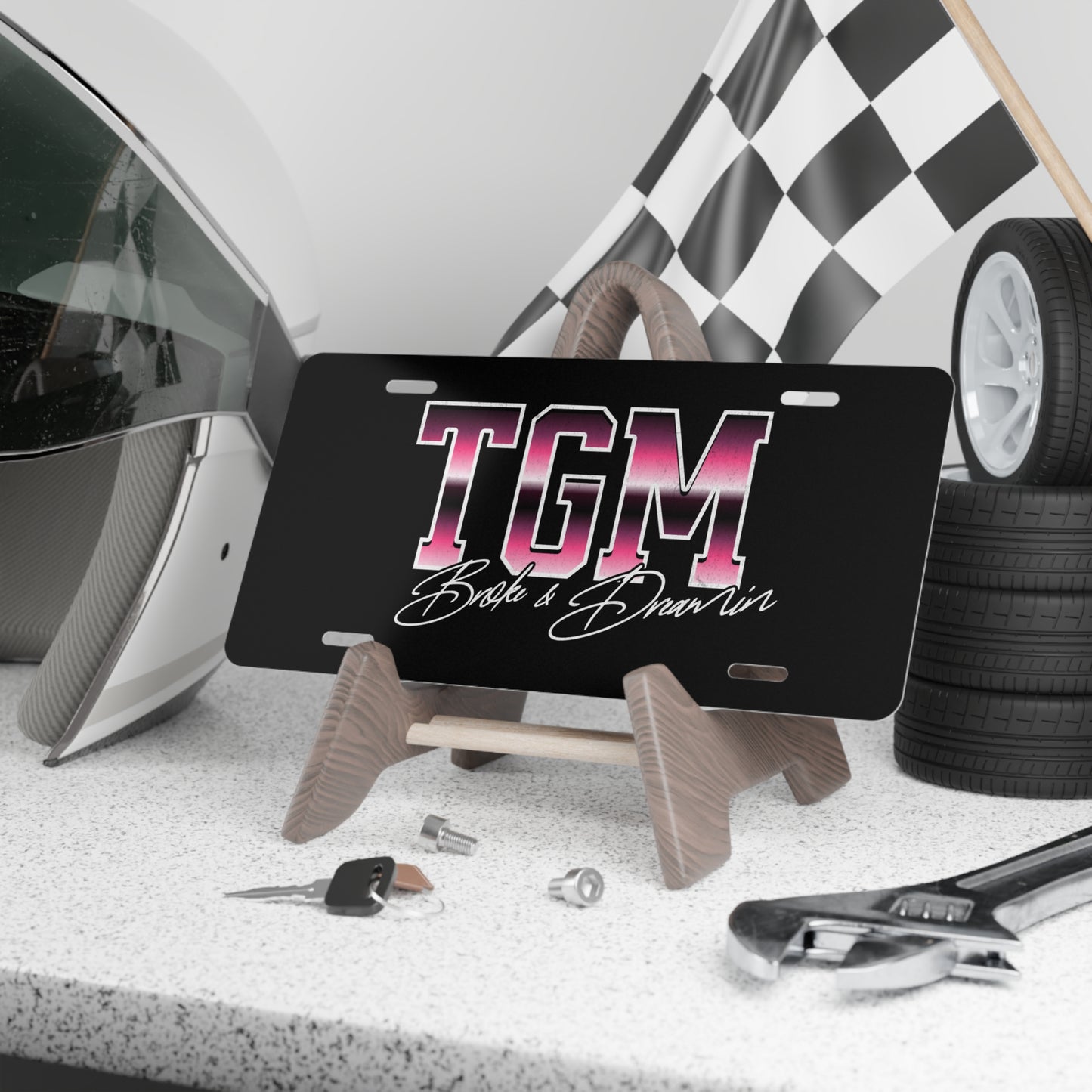 “TGM Vice City” Car Vanity Plate - Broke & Dreamin' Vanity Plates
